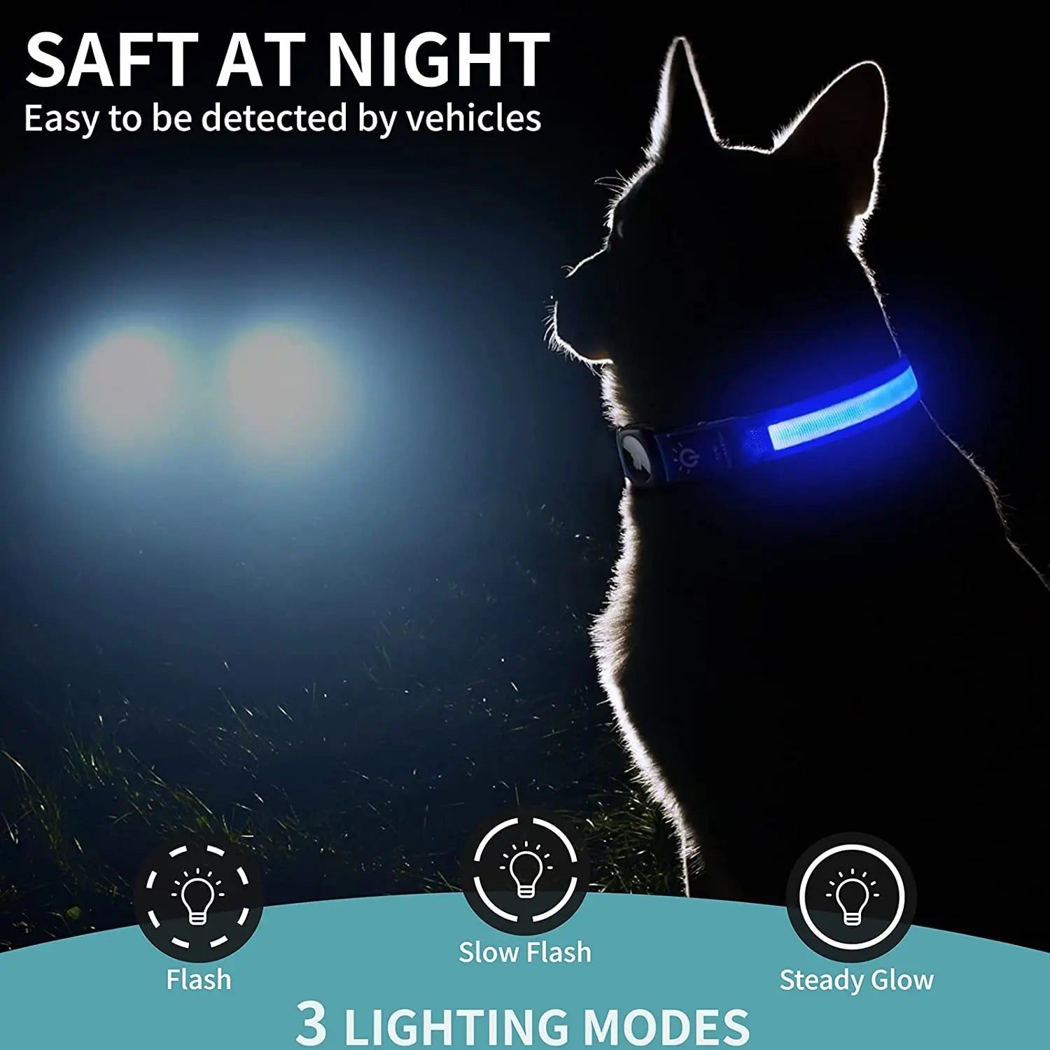 LED Dog Collar with GPS